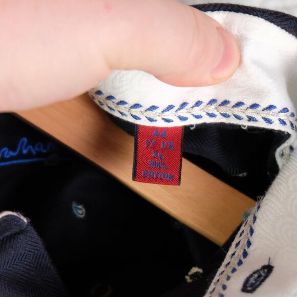 Robert Graham Shirt Mens Extra Large Blue Paisley French Cuff Button Up - Picture 8 of 9